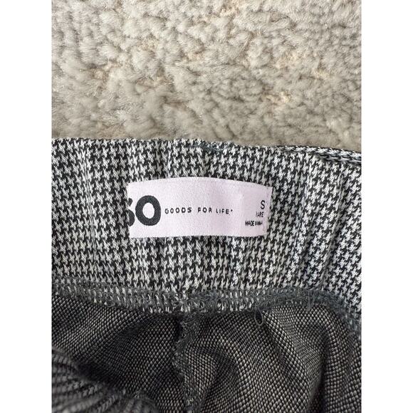 So Womens Size S Houndstooth Tie Front Black White Pants Casual Stretch - Picture 8 of 11